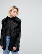 Warehouse Faux Fur Jacket - Black