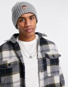 Gant Beanie With Shield Logo In Gray