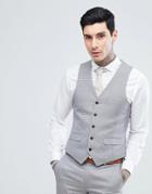 Harry Brown Lilac Puppy Tooth Wedding Skinny Fit Suit Vest - Purple