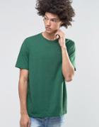 Weekday Frank Overdye Longer Sleeve T-shirt - Green