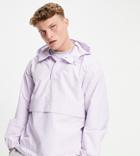 New Look Pullover Jacket With Pouch Pocket In Lilac-purple