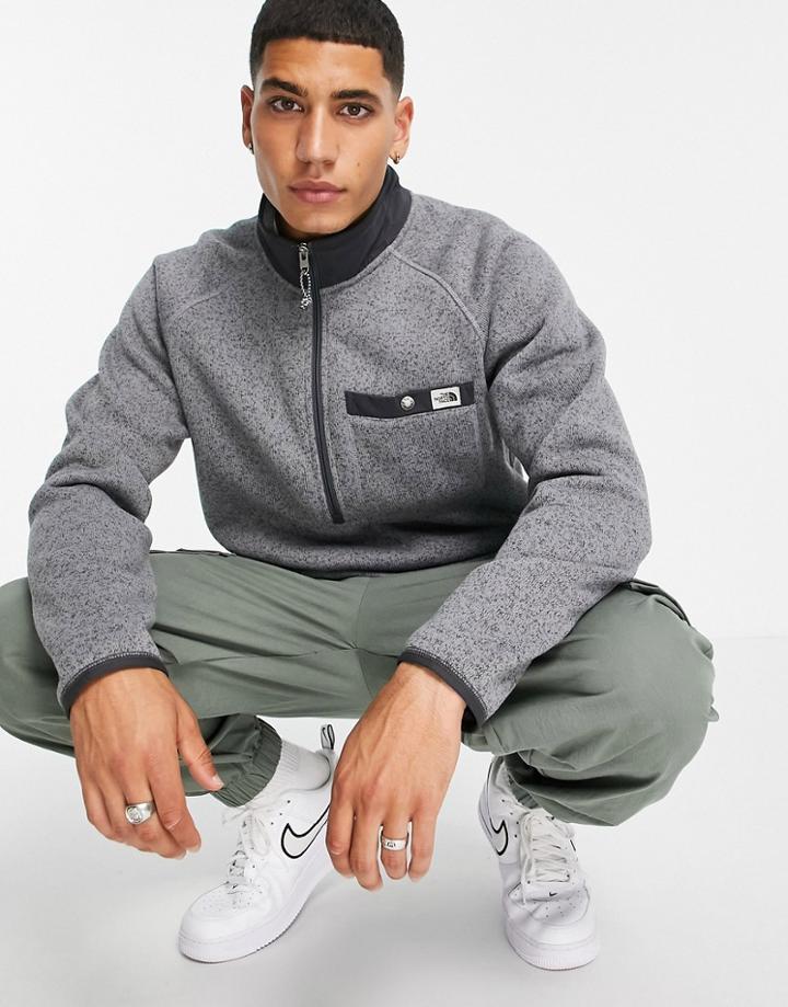 The North Face Gordon Lyons 1/4 Zip Fleece In Grey