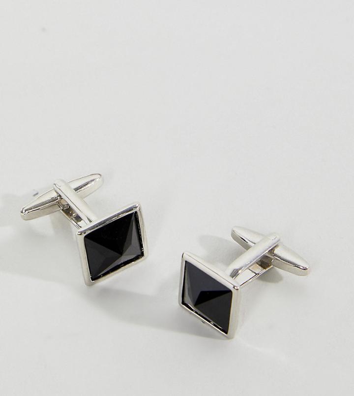 Designb Square Cufflinks & Collar Tips Exclusive To Asos - Black