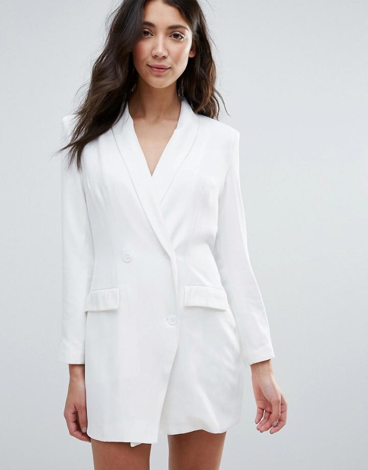 Unique 21 Blazer Dress - White