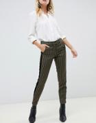 Sisley Stripe Tailored Pants - Green