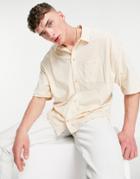 Asos Design Oversized Lightweight Jersey Shirt In Beige - Part Of A Set-neutral