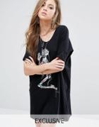 Religion Praying For Rainbows T-shirt Dress - Black