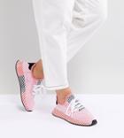 Adidas Originals Deerupt Runner Sneakers In Pink And Red - Pink