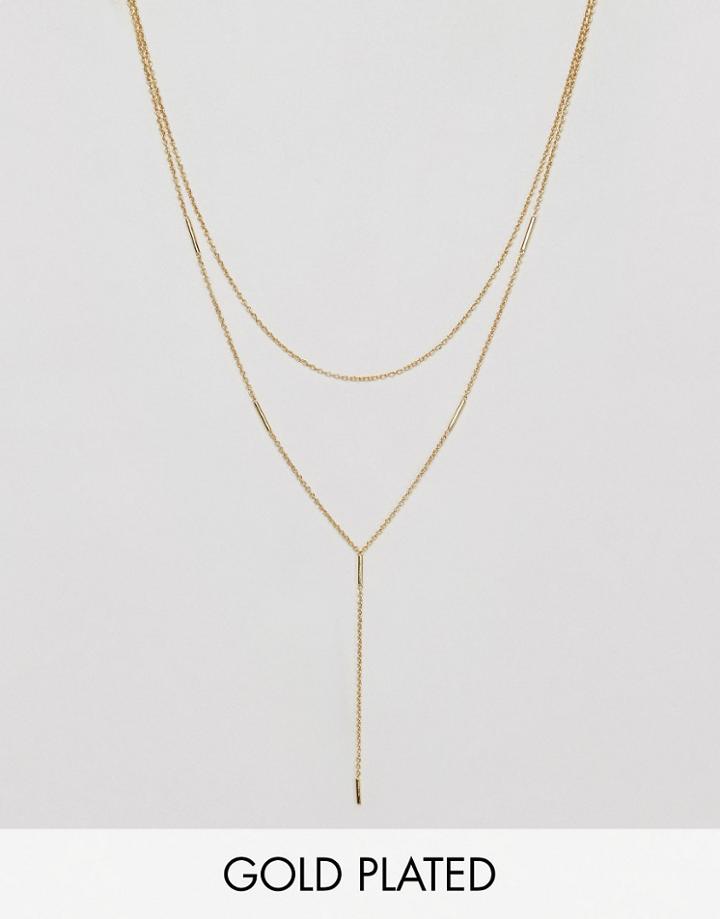 Gorjana Gold Plated Double Layered Lariat Necklace - Gold