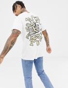 New Love Club Spaghetti Back Print T-shirt - White