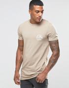Asos Longline Muscle T-shirt With Welcome To Miami Chest Print - Silver Mink