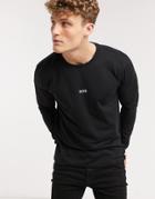 Boss Tchark Long Sleeve Top In Black