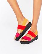 Aldo Color Block Sandals - Fuschia Multi