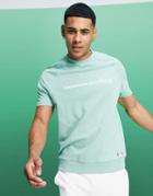 Asos 4505 Short Sleeve Sweatshirt In Organic Cotton-green
