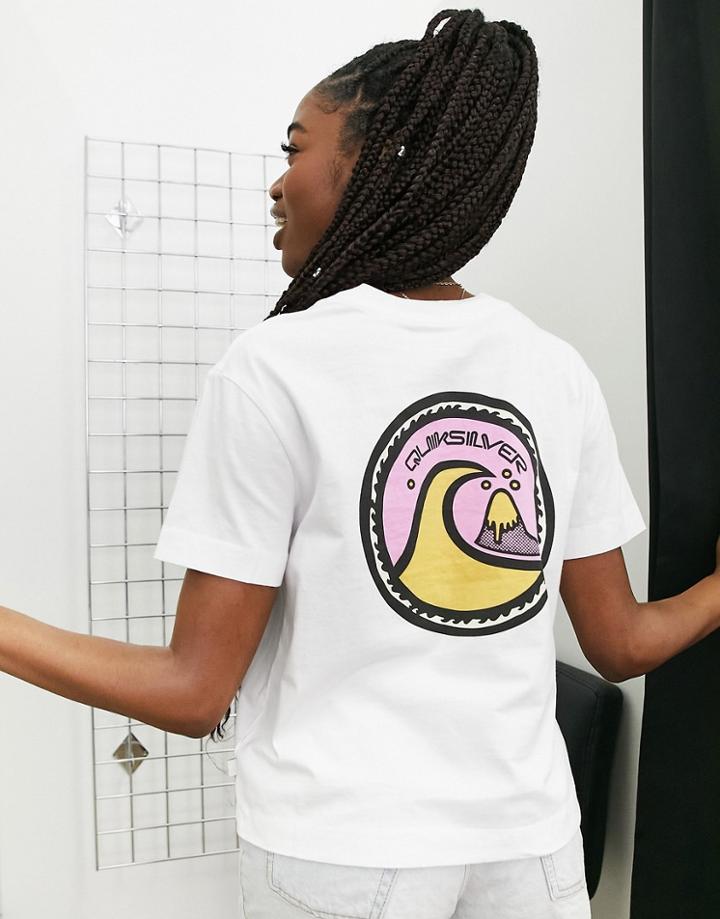 Quiksilver Graphic Back Print T-shirt In White