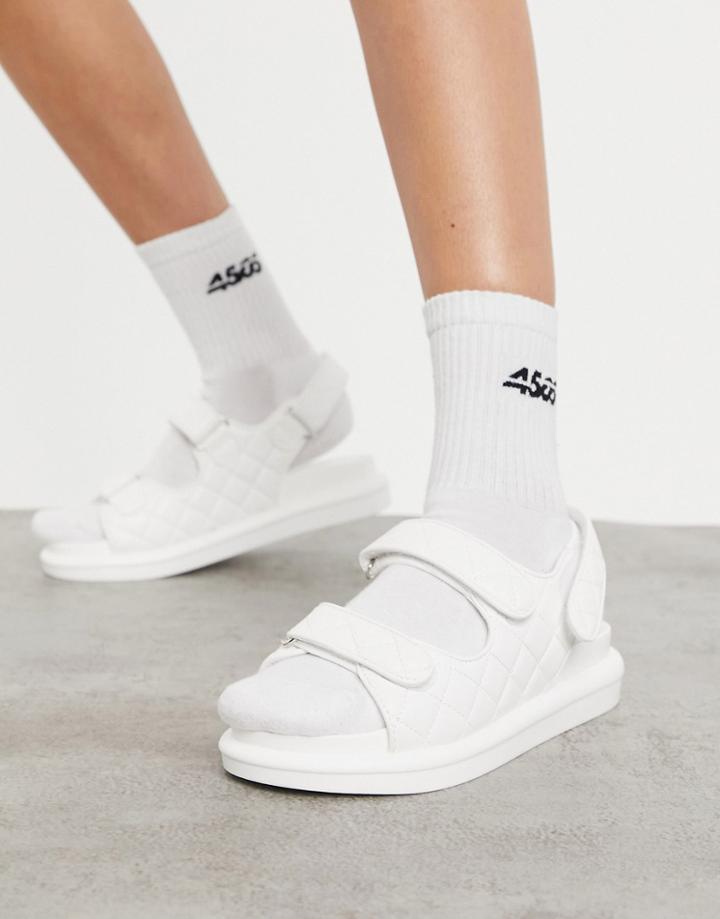 Raid Amylia Chunky Grandad Sandals In Off White Quilt