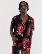 Sixth June Two-piece Revere Collar Shirt In Floral Print - Red