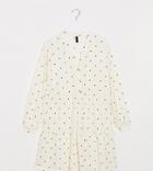Y.a.s Tall Justine Tiered Polka Dot Dress-white