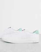 Tommy Jeans Leather Low Cut Sneakers In White