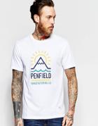 Penfield T-shirt With Mountain Print In White - White