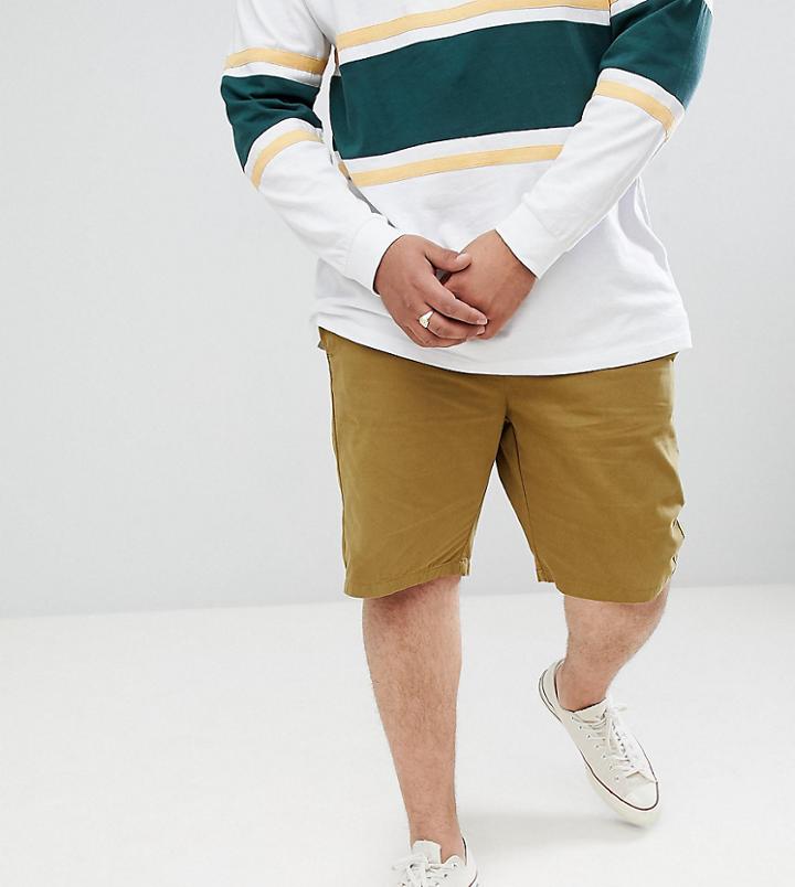 D-struct Plus Elastic Waist Shorts - Green