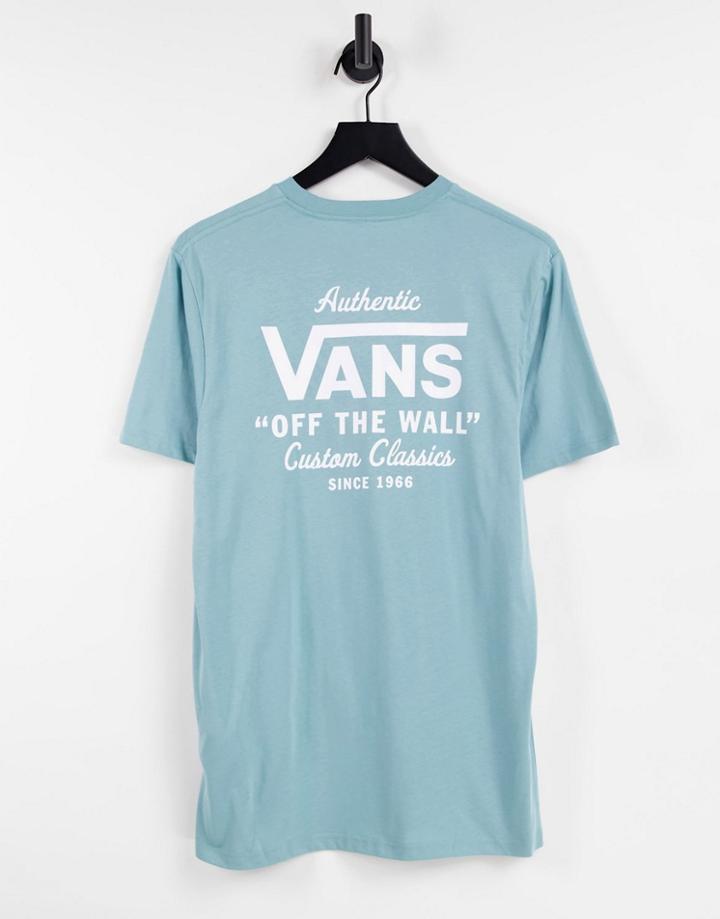 Vans Holder Street Ii Back Print T-shirt In Blue-blues
