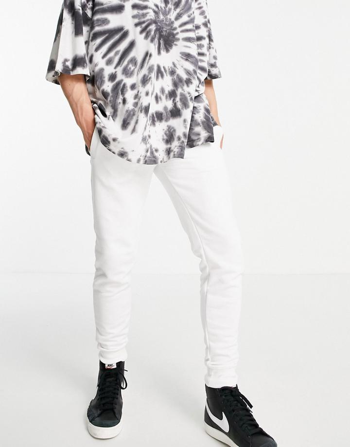Soul Star Slim Fit Sweatpants In White