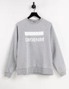 Dr Denim Snow Front Logo Sweatshirt In Gray-grey