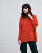 Asos Oversized Utility Shirt - Brown