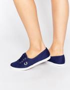 Fred Perry Aubrey Twill Navy Sneakers - Navy