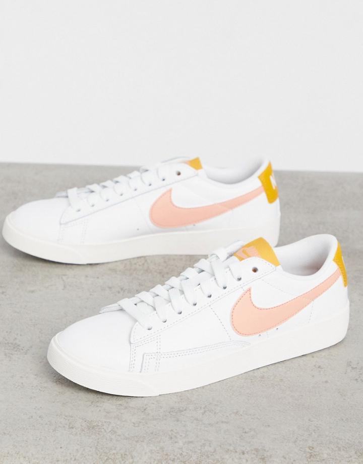 Nike Blazer Sneakers In Pink-white