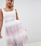 Chi Chi London Petite Tiered Mini Dress-multi