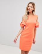 Ted Baker Extreme Cut Out Shoulder Dress - Orange