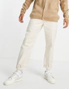 Topman Relaxed Jeans In Ecru-white