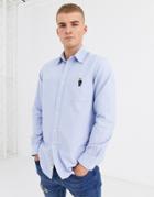 Polo Ralph Lauren Classic Fit Oxford Shirt In Blue With Embroidered Bear