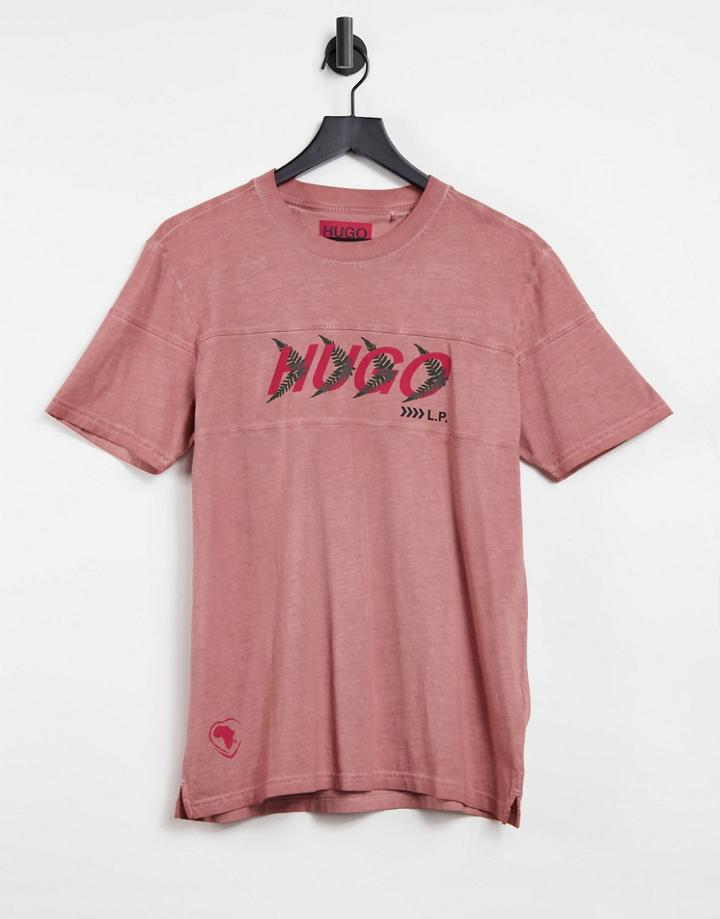 Hugo X Liam Payne Dappal Chest Logo T-shirt In Pink