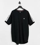 Le Breve Plus Lounge Coordinating T-shirt In Black With White Tape