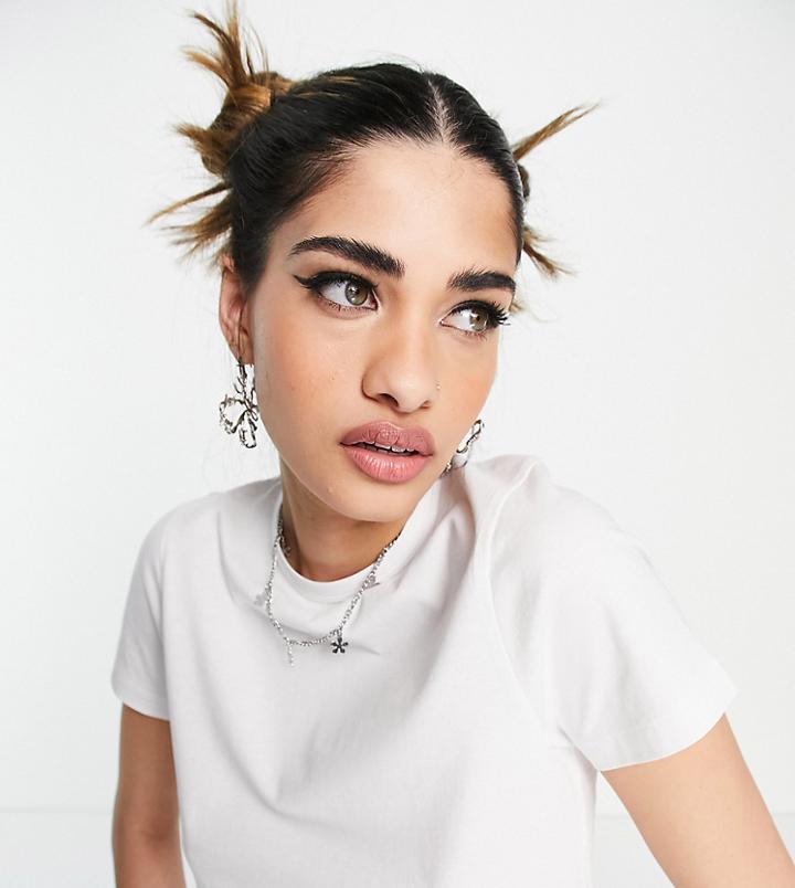 Collusion Fitted T-shirt In White