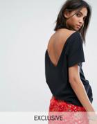 Milk It Vintage Open Back T-shirt - Black