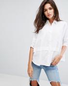 Daisy Street Shirt In Oversized Fit - White