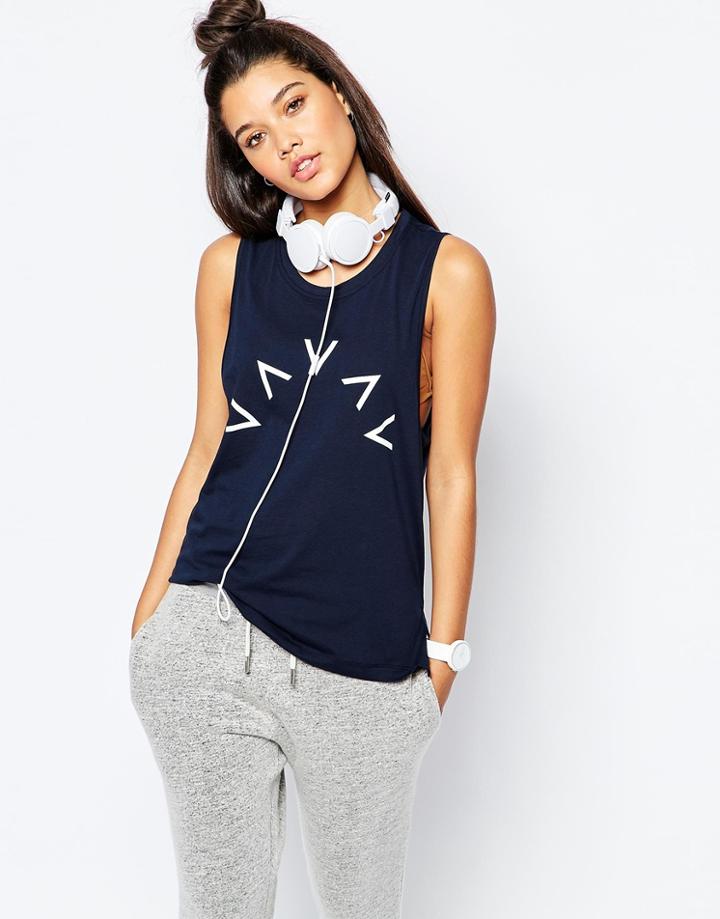Varley Brentwood Open Back Tank Top - Navy