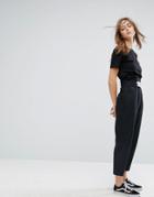 Monki Drawstring Waist Pants - Black