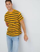 New Look Oversized T-shirt In Yellow Stripe - Yellow