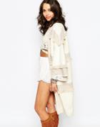 Stevie May Kimono With Fringing Detail - Multi