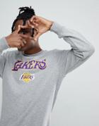 New Era Nba Los Angeles Lakers Sweatshirt In Gray - Gray