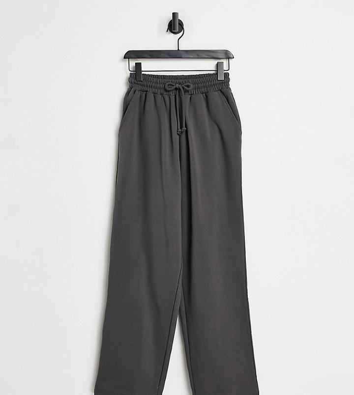 Collusion Unisex Relaxed Sweatpants Set In Charcoal-grey