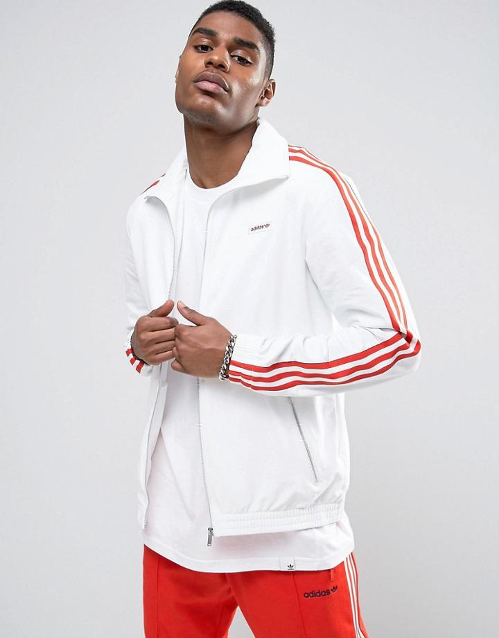 Adidas Originals London Pack Mdn Track Top In White Bk7851 - White