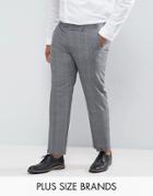 Harry Brown Plus Check Suit Pants - Gray