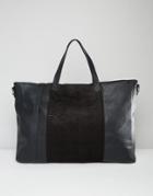 Pieces Weekender Bag With Contrast Panelling - Black