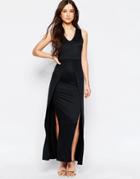 Wal G Maxi Dress With Side Splits - Black